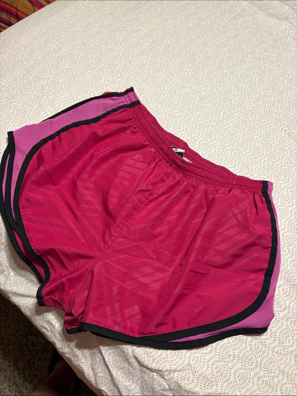 Nike Women's Running Shorts - Bright Fuchsia with Black Trim